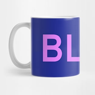 Pink in blue. Mug